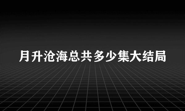 月升沧海总共多少集大结局