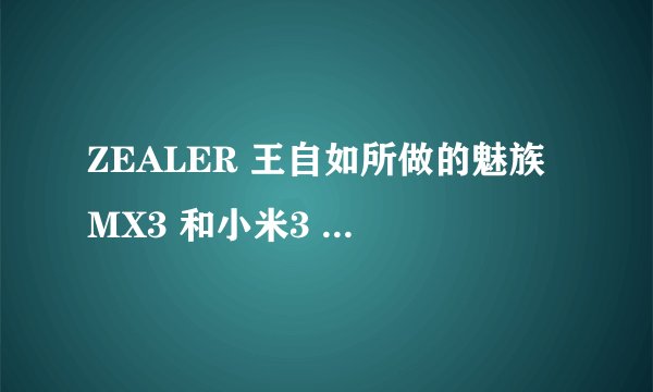 ZEALER 王自如所做的魅族 MX3 和小米3 评测怎么样？