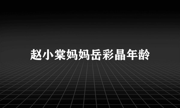 赵小棠妈妈岳彩晶年龄