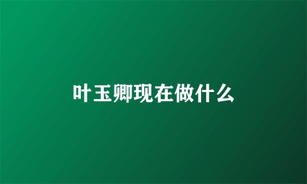 叶玉卿现在做什么