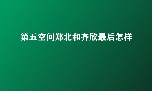 第五空间郑北和齐欣最后怎样