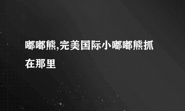 嘟嘟熊,完美国际小嘟嘟熊抓在那里