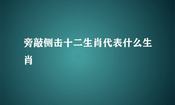 旁敲侧击十二生肖代表什么生肖
