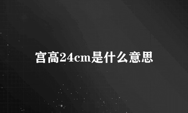 宫高24cm是什么意思