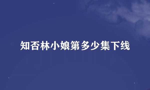 知否林小娘第多少集下线