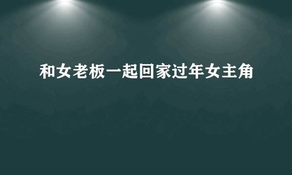 和女老板一起回家过年女主角