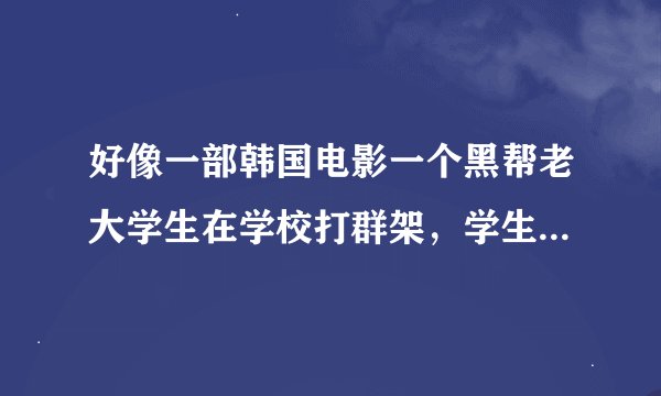 好像一部韩国电影一个黑帮老大学生在学校打群架，学生也加入了……叫什么名？