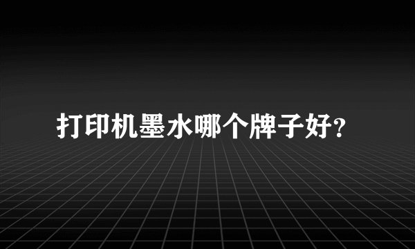 打印机墨水哪个牌子好？