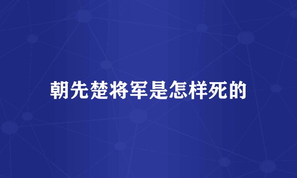 朝先楚将军是怎样死的