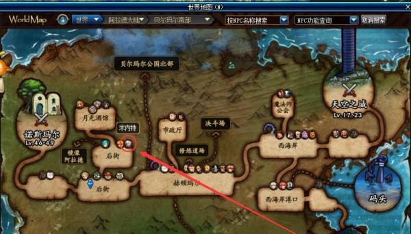dnf米内特在哪？