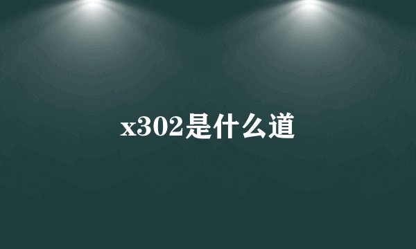 x302是什么道
