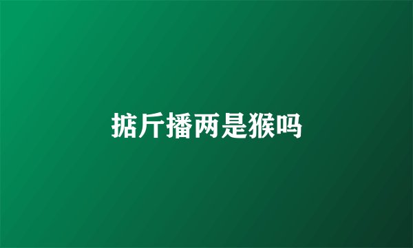 掂斤播两是猴吗