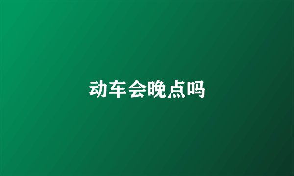 动车会晚点吗