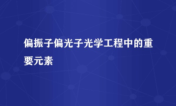 偏振子偏光子光学工程中的重要元素