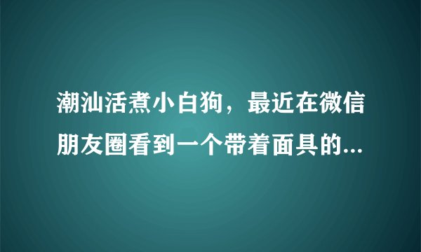 潮汕活煮小白狗，最近在微信朋友圈看到一个带着面具的人，活煮小狗，是真是假