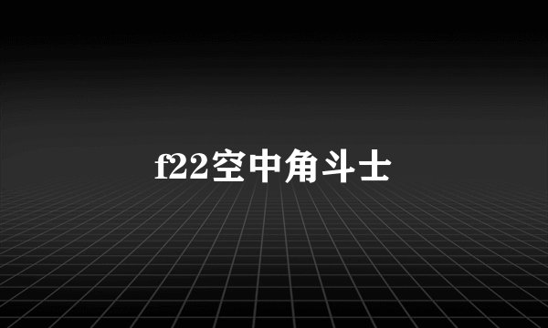 f22空中角斗士