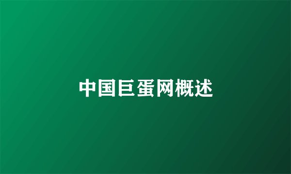 中国巨蛋网概述