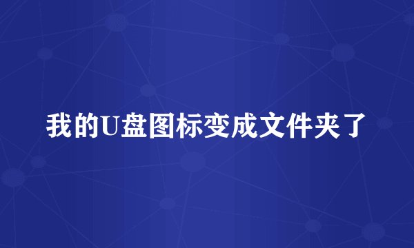 我的U盘图标变成文件夹了