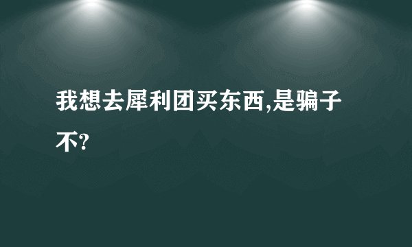 我想去犀利团买东西,是骗子不?