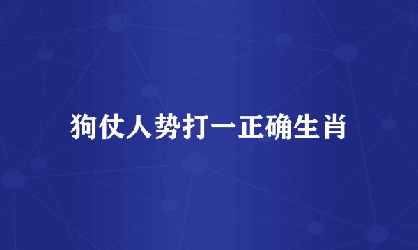狗仗人势打一正确生肖
