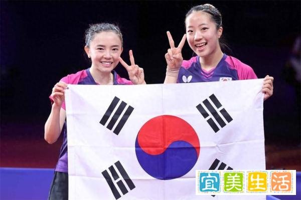 乒乓球女双夺金，韩媒：时隔21年亚运会升太极旗奏韩国歌