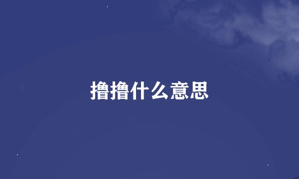 撸撸什么意思