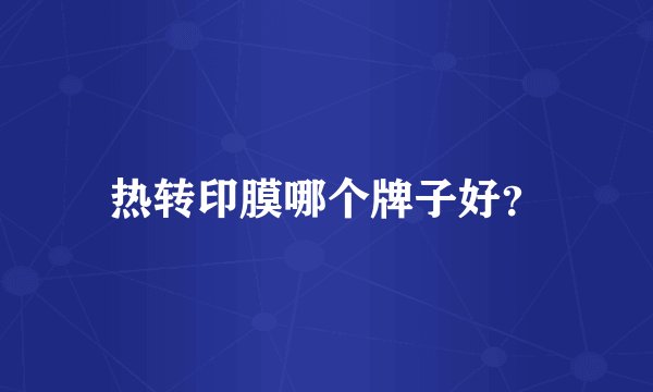 热转印膜哪个牌子好？