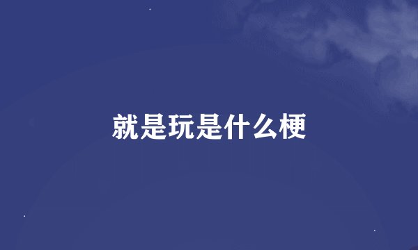 就是玩是什么梗