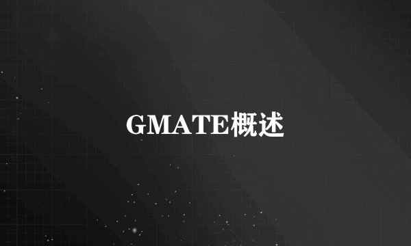 GMATE概述