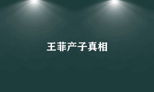 王菲产子真相