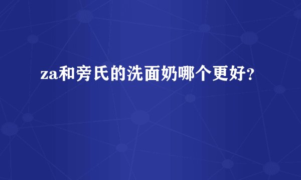 za和旁氏的洗面奶哪个更好?