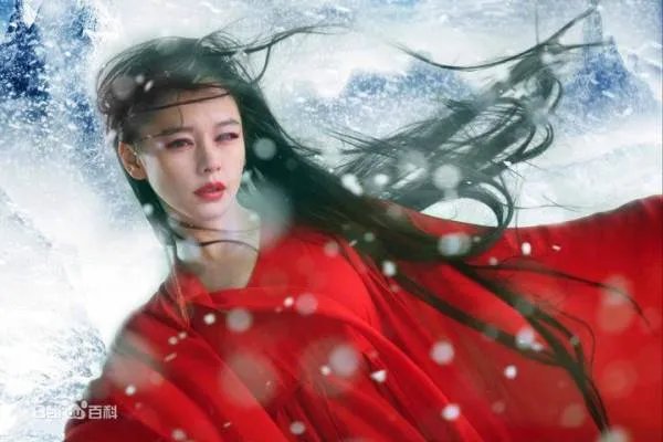 求徐若瑄演一部电视剧还是电影 穿着大红衣裳 从天而降 惊艳无比 是古装的
