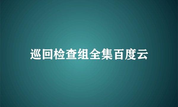 巡回检查组全集百度云