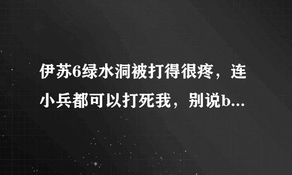 伊苏6绿水洞被打得很疼，连小兵都可以打死我，别说boss了，我都走不到那，就死了，这是为什么？