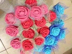 海绵纸折玫瑰花