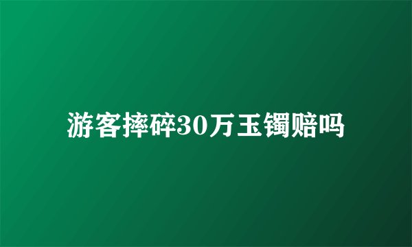 游客摔碎30万玉镯赔吗