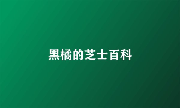 黑橘的芝士百科