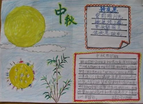 小学生中秋节手抄报内容大全