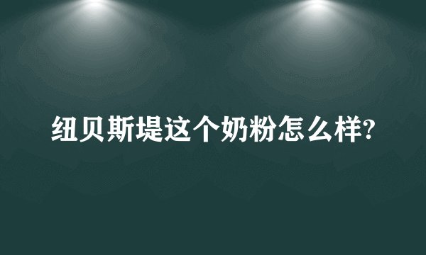 纽贝斯堤这个奶粉怎么样?