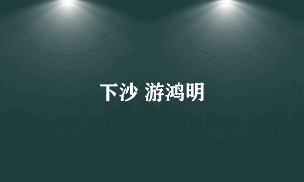 下沙 游鸿明