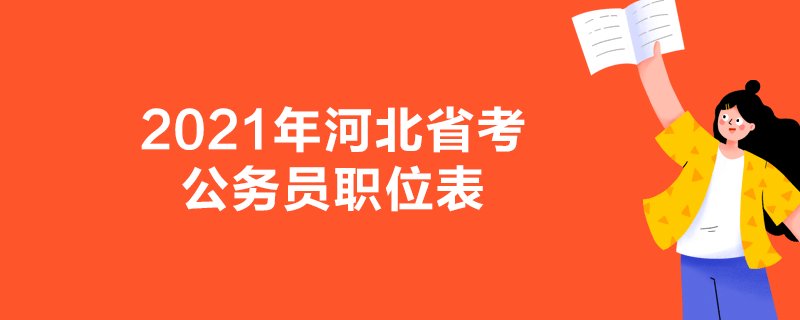 2021年河北省考公务员职位表
