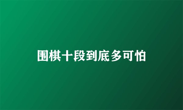 围棋十段到底多可怕