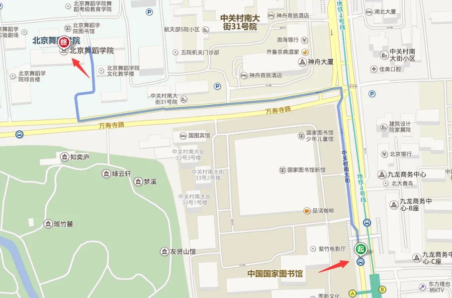 从国家图书馆怎样去北京舞蹈学院？