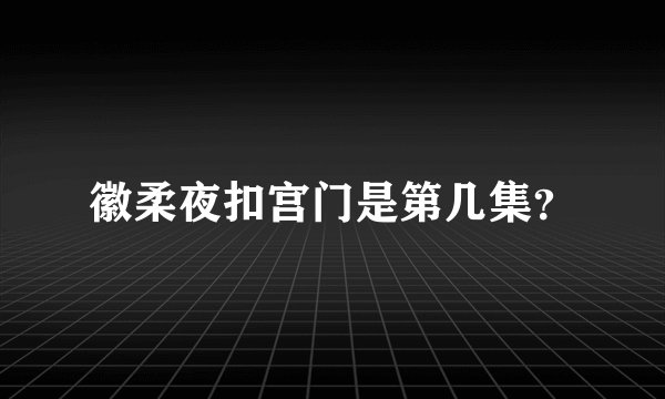 徽柔夜扣宫门是第几集？