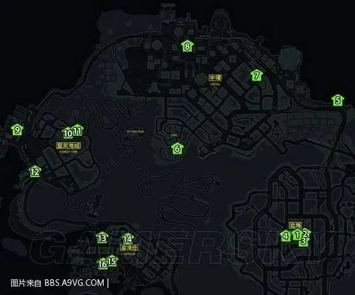 《热血无赖》家具搜集地图