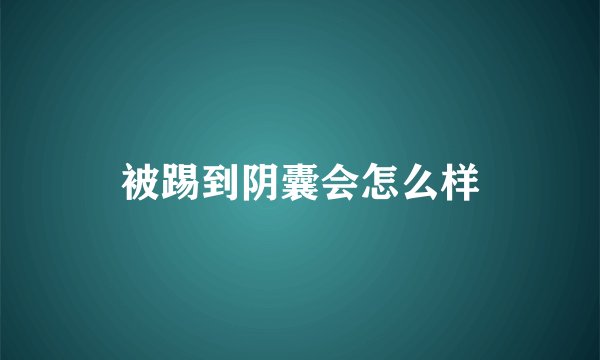 被踢到阴囊会怎么样