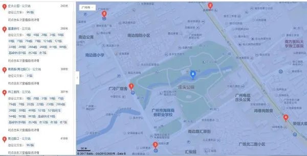 到庄头公园怎么坐公交车，最快需要多久