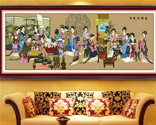 琴棋书画十字绣一般多少钱 客厅可以挂什么样的十字绣