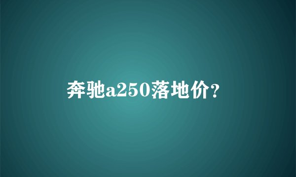 奔驰a250落地价？
