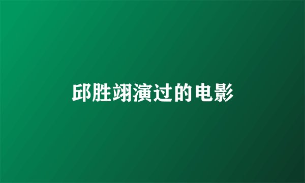 邱胜翊演过的电影